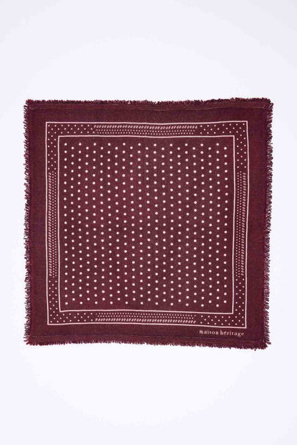 Bandana Small Heritage Pois bordeaux blanc