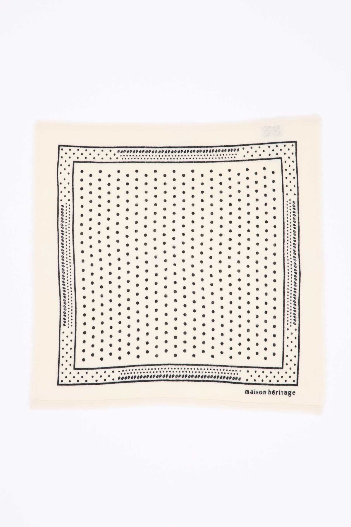 Bandana Small Heritage Pois blanc noir
