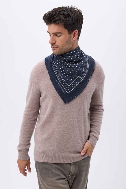 Bandana Small Heritage Pois bleu marine blanc