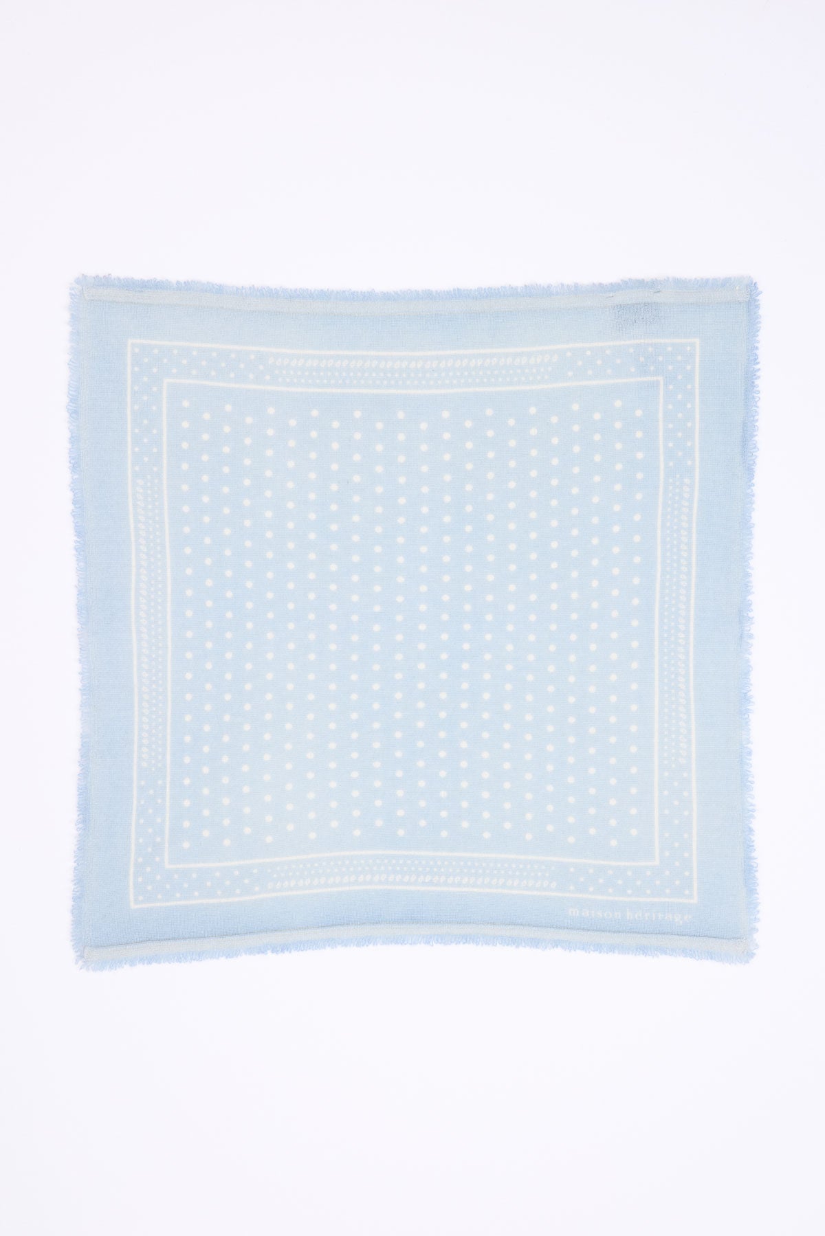 Bandana Small Heritage Pois bleu ciel blanc