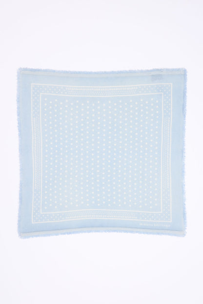 Bandana Small Heritage Pois bleu ciel blanc