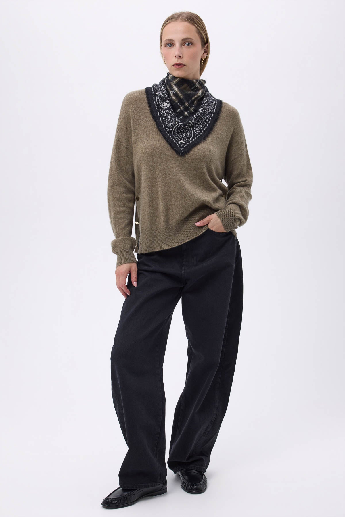 Bandana Tartan vert khaki