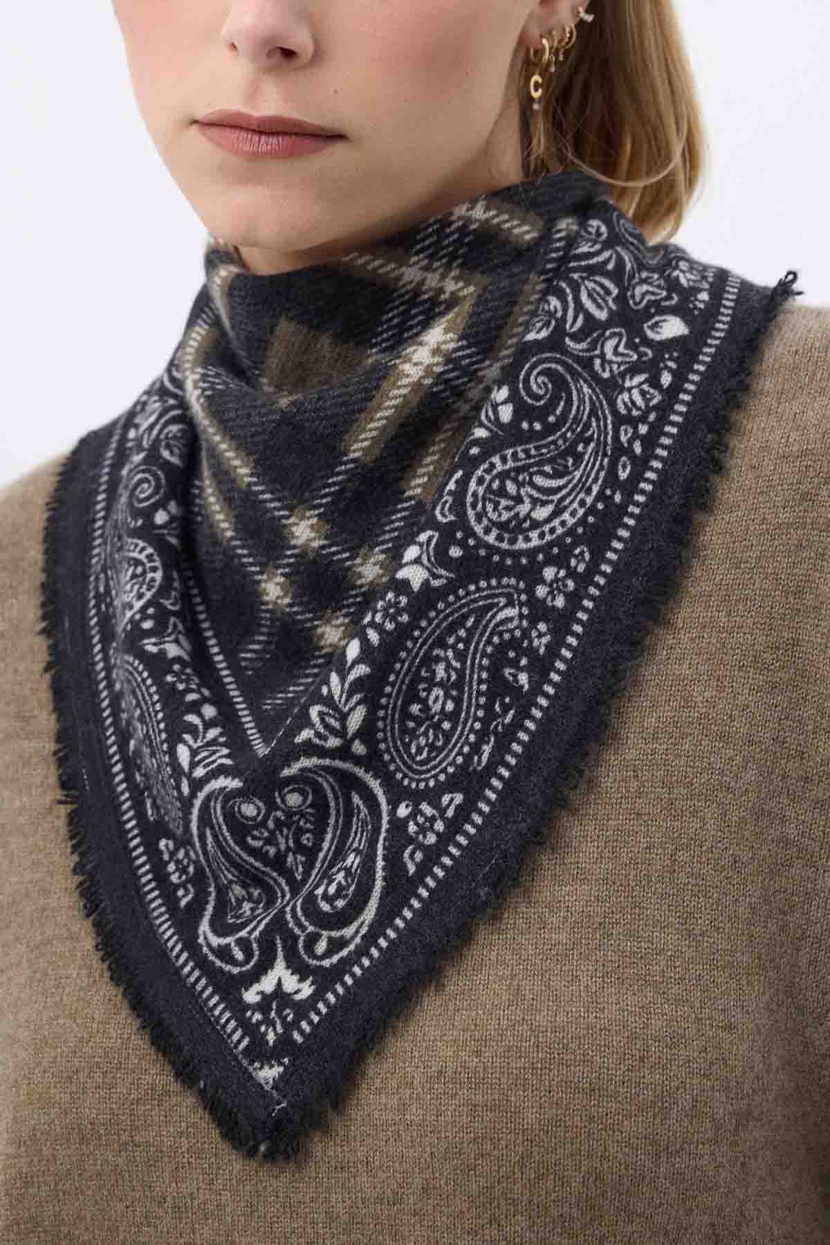 Bandana Tartan vert khaki
