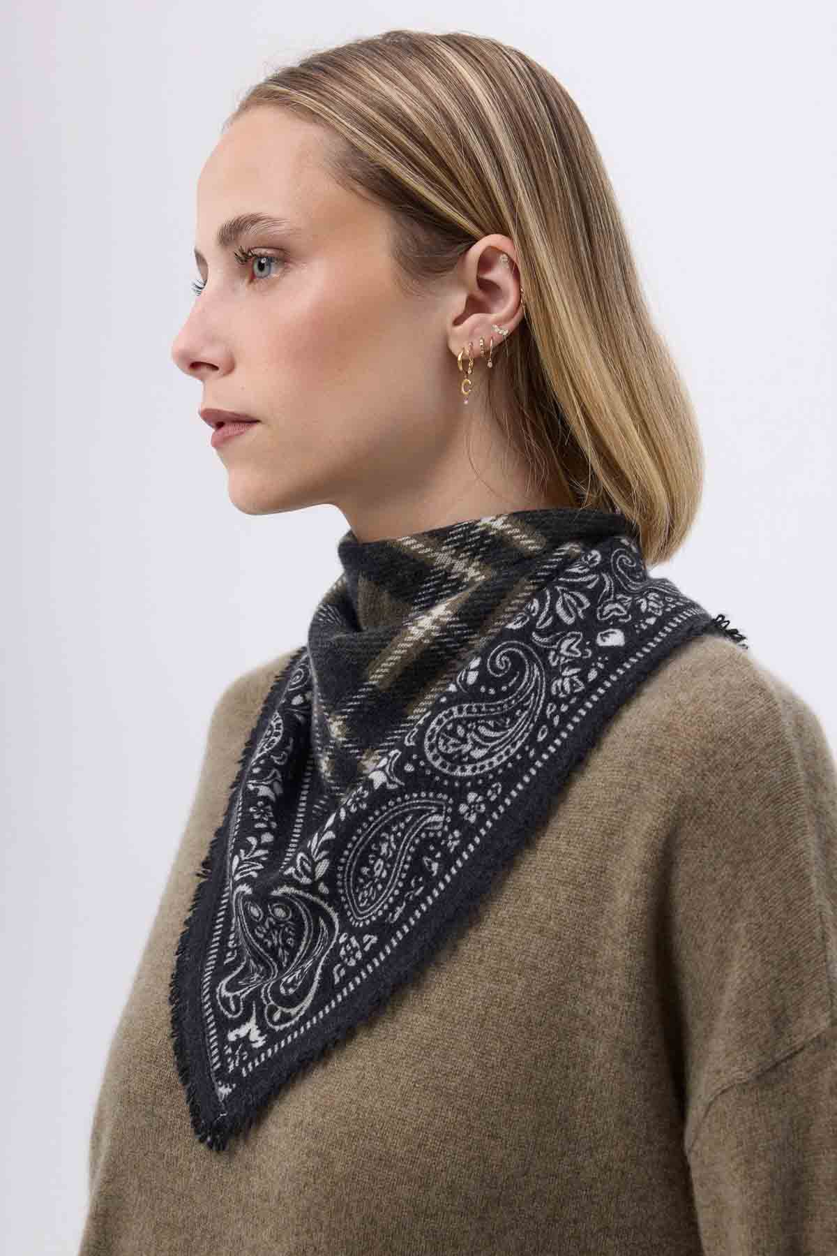 Bandana Tartan vert khaki