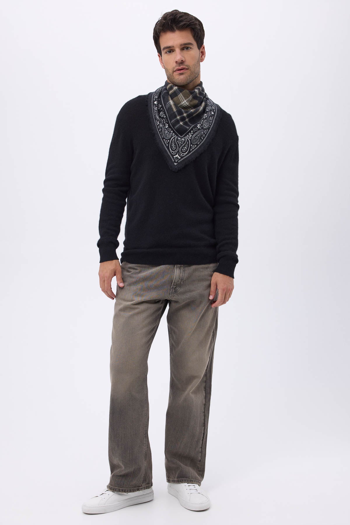 Bandana Tartan vert khaki