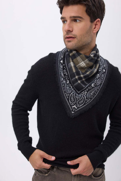 Bandana Tartan vert khaki