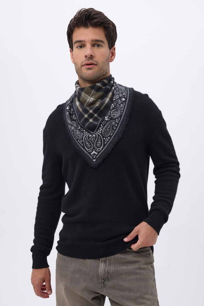 Bandana Tartan vert khaki