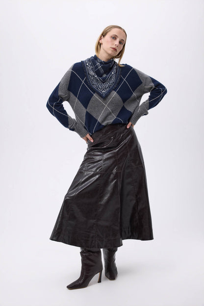 Bandana Tartan bleu marine