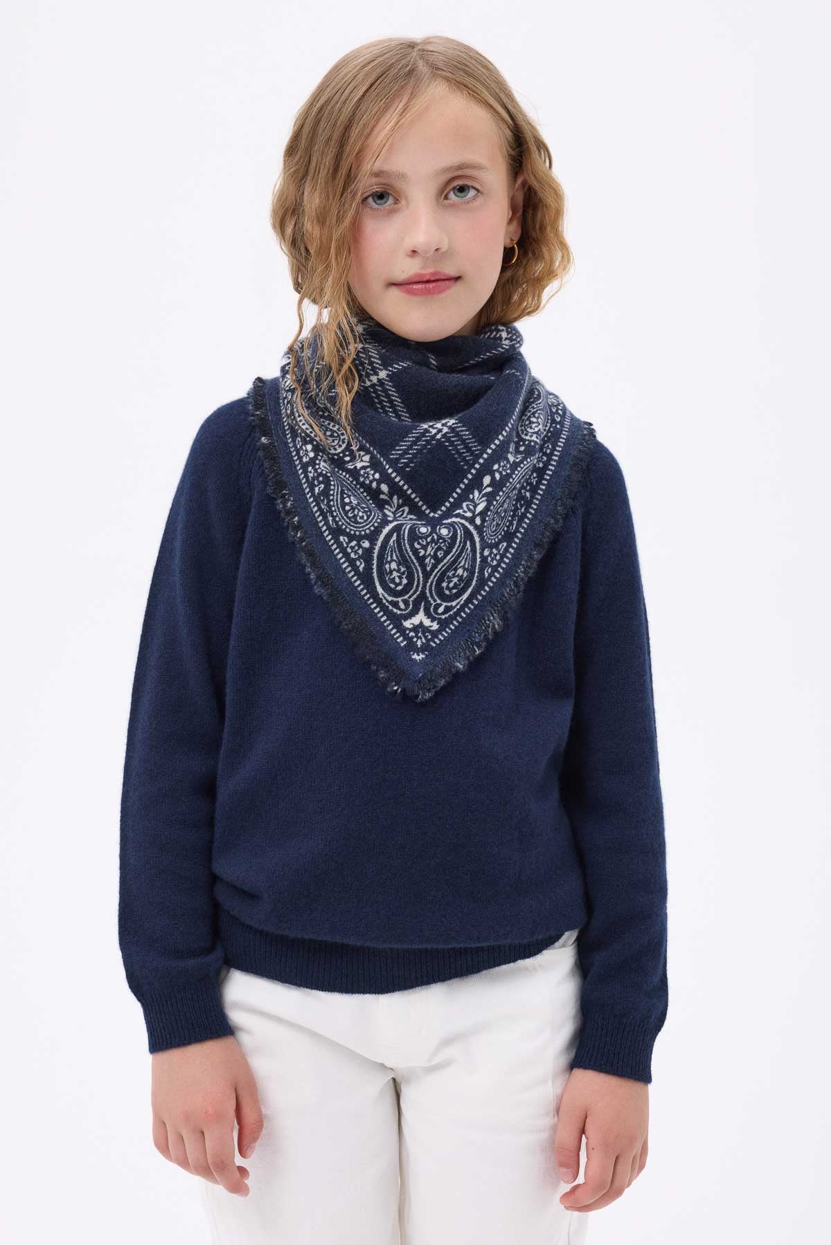 Bandana Tartan bleu marine