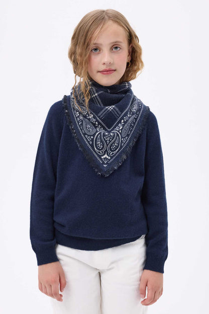 Bandana Tartan bleu marine