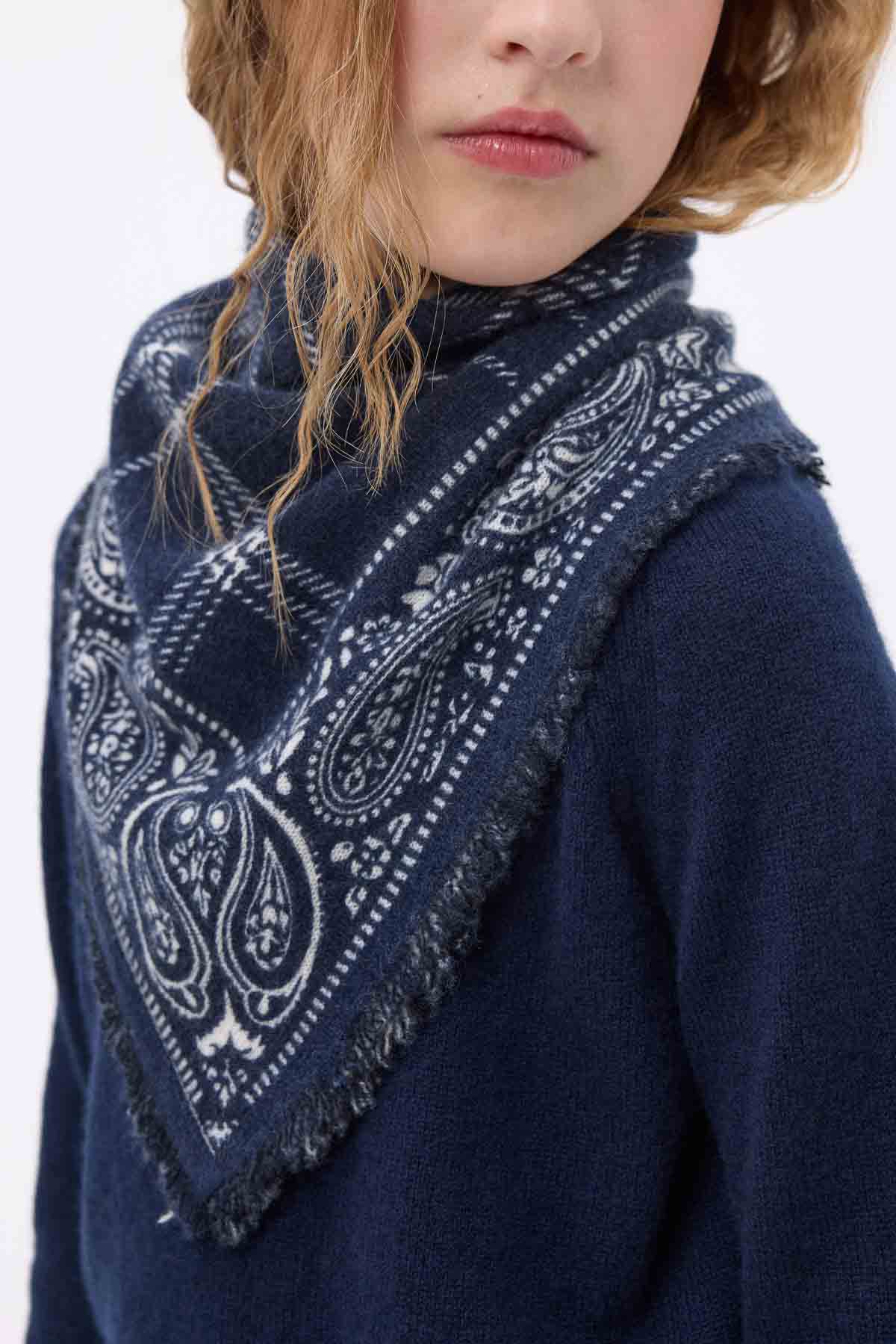 Bandana Tartan bleu marine