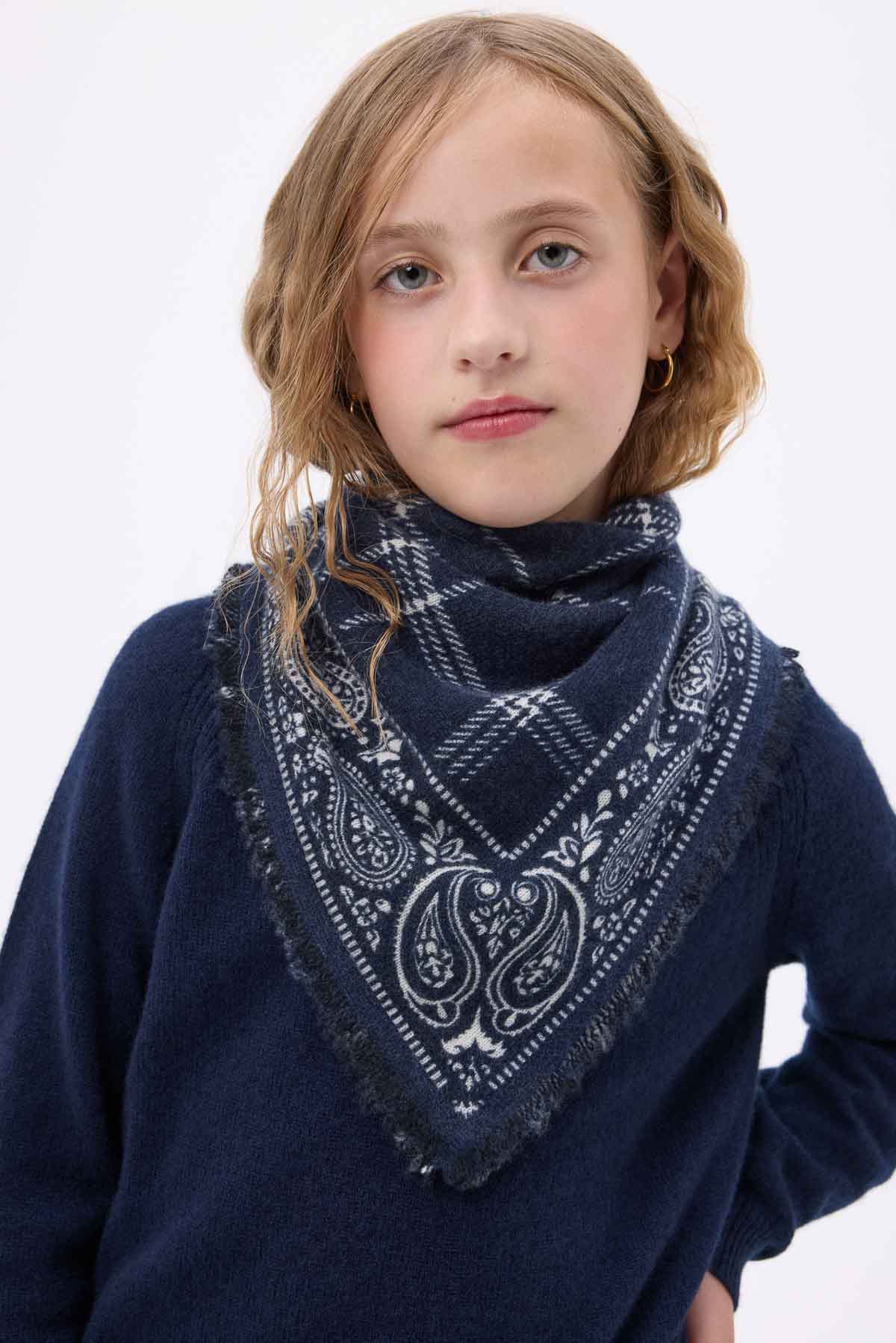 Bandana Tartan bleu marine