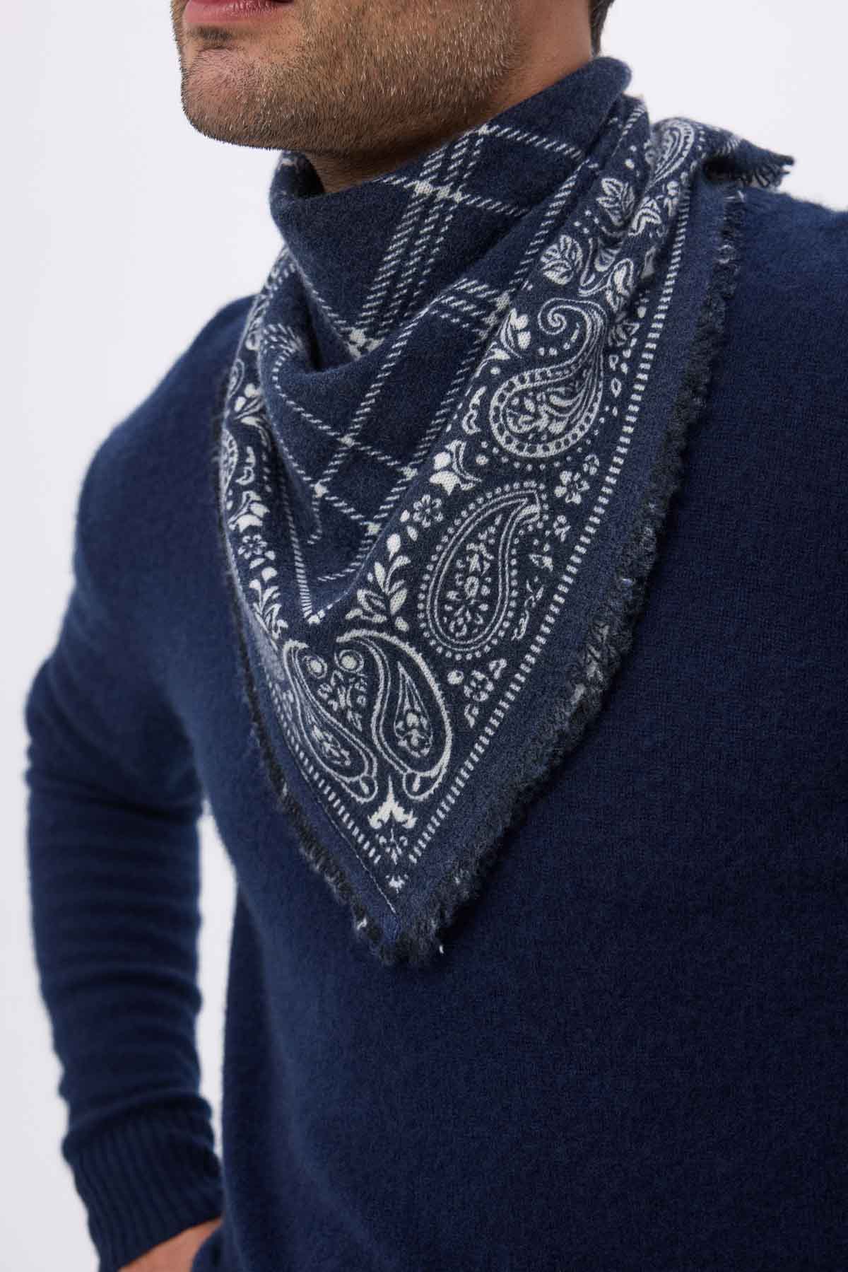 Bandana Tartan bleu marine