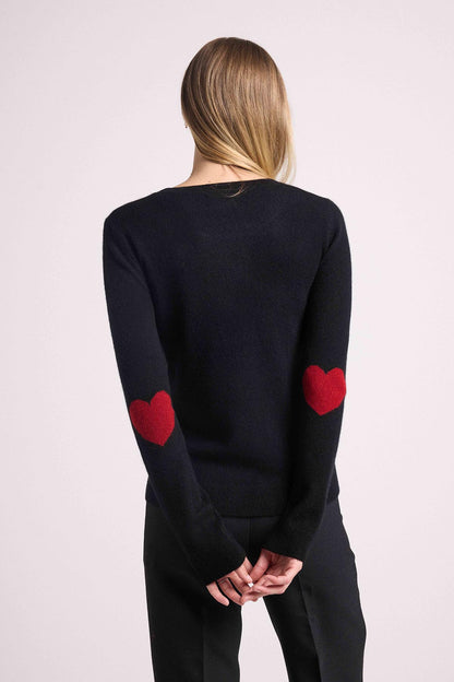 Zaime noir coeurs rouge