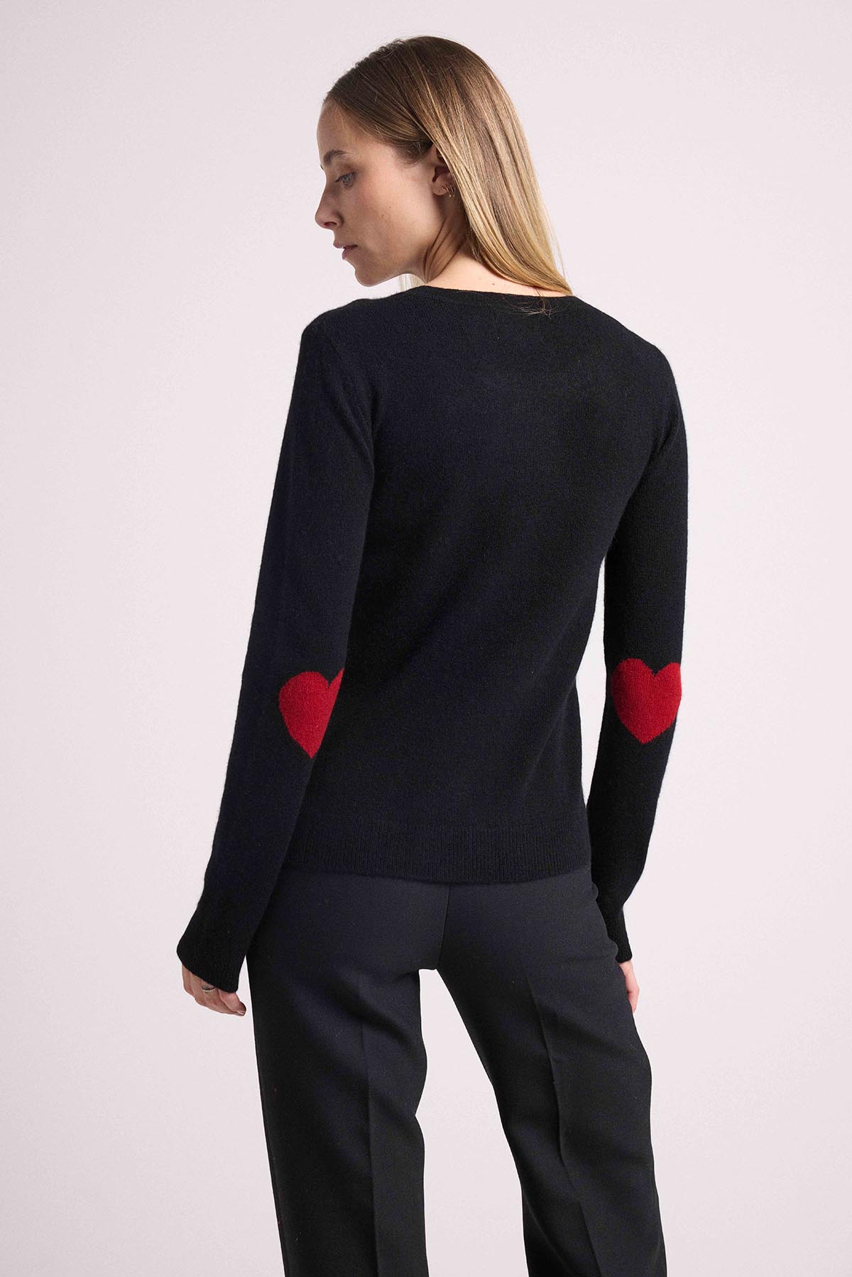 Zaime noir coeurs rouge