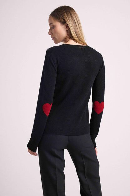 Zaime noir coeurs rouge