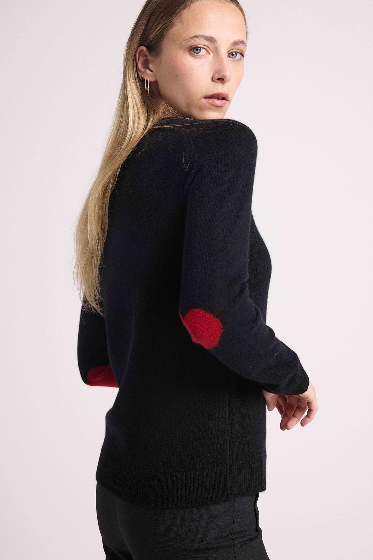 Zaime noir coeurs rouge