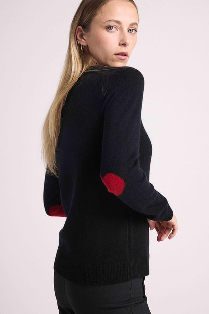Zaime noir coeurs rouge