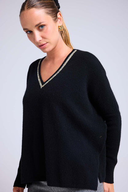Zancha noir strass
