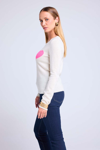 Zaphira blanc coeur rose