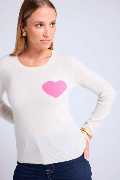 Zaphira blanc coeur rose
