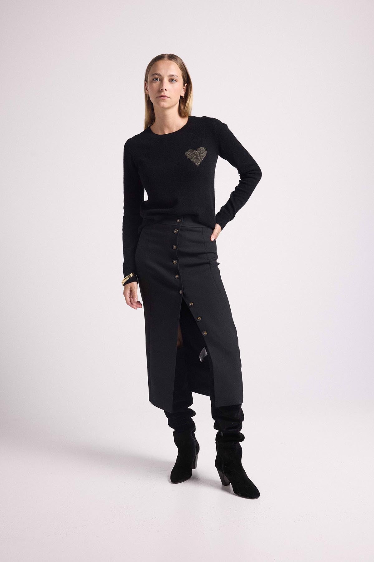 Zaphira noir coeur doré