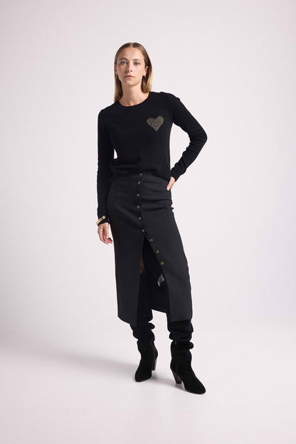 Zaphira noir coeur doré