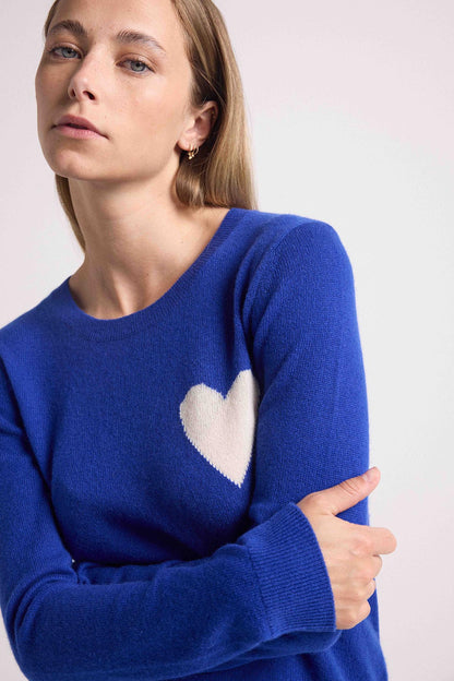 Zaphira bleu coeur blanc