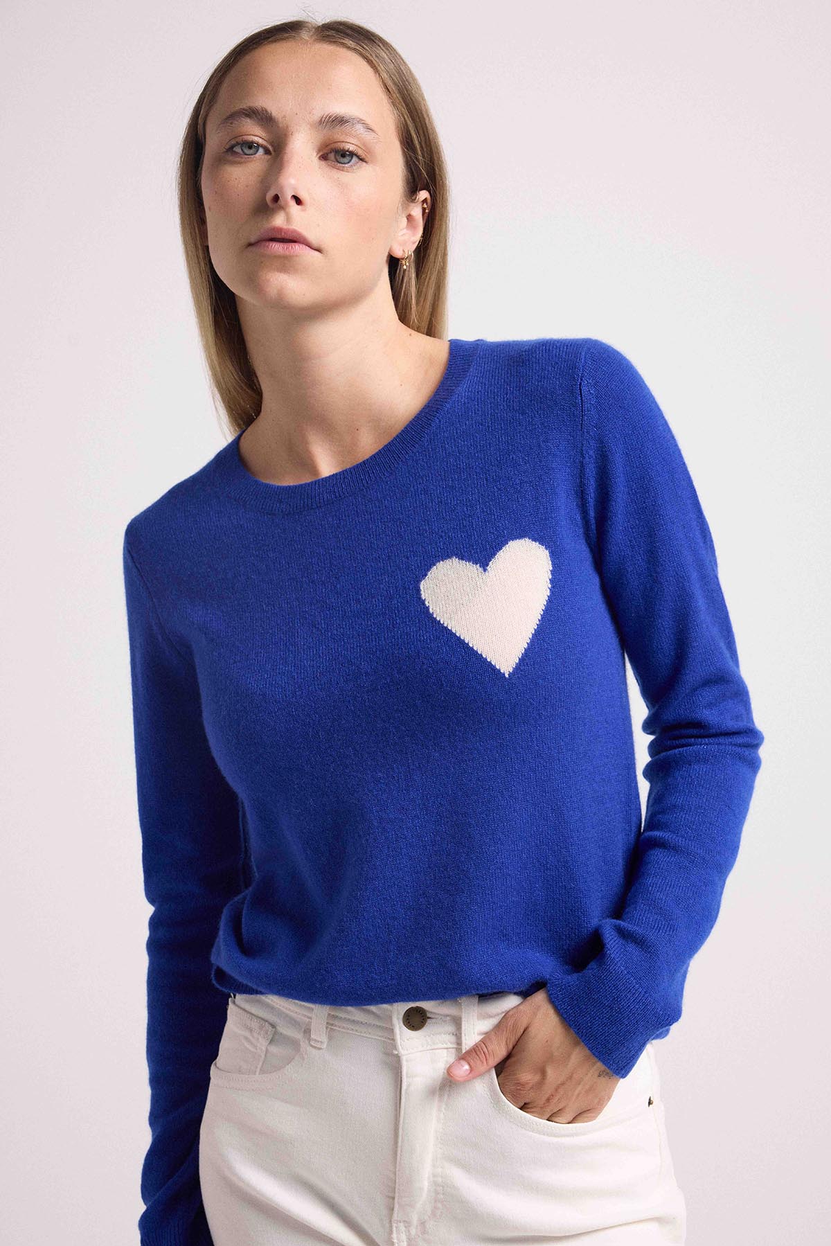 Zaphira bleu coeur blanc