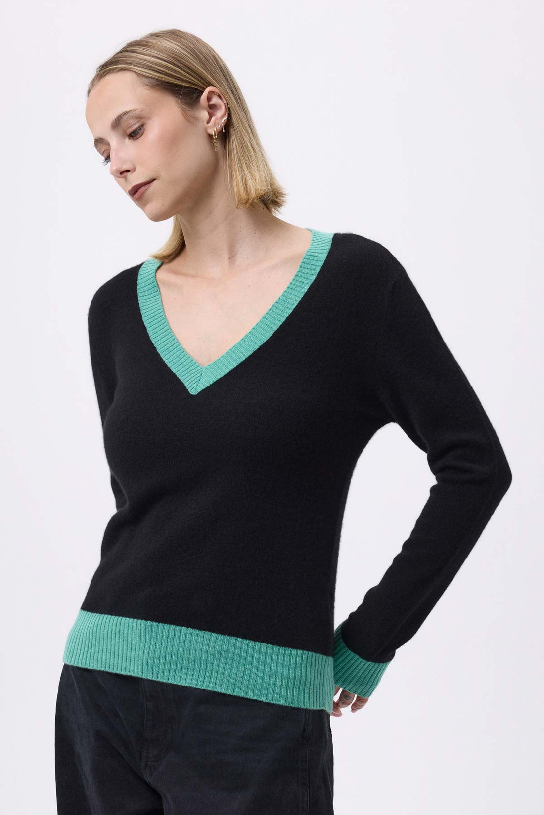 Zephana noir vert pastel
