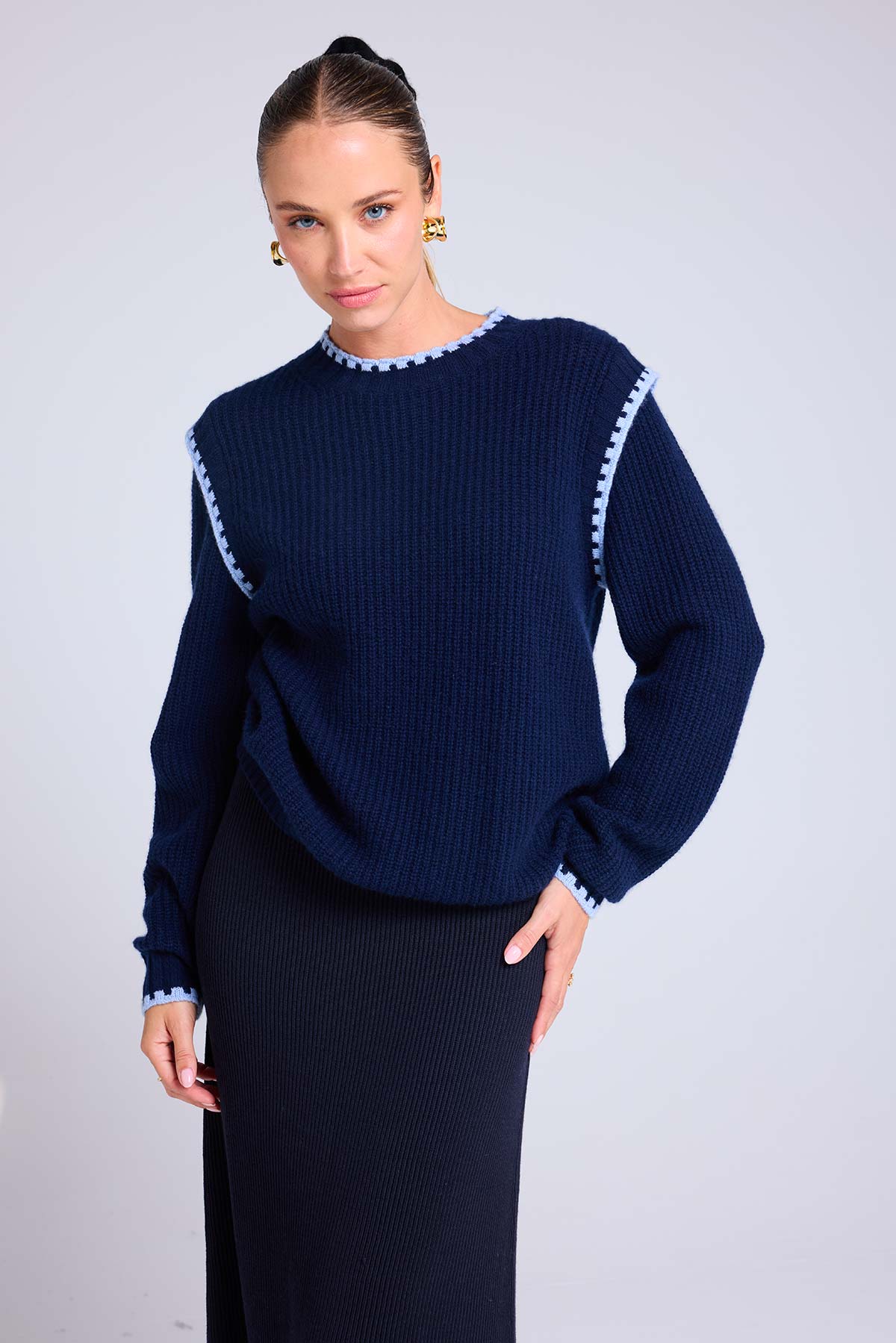 Bertille bleu marine bleu ciel