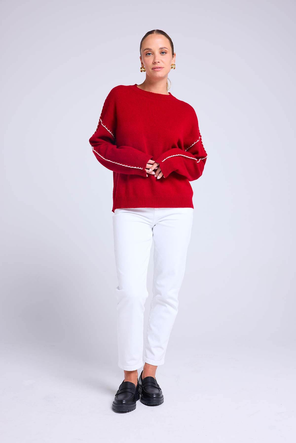 Clarisse rouge bordeaux blanc