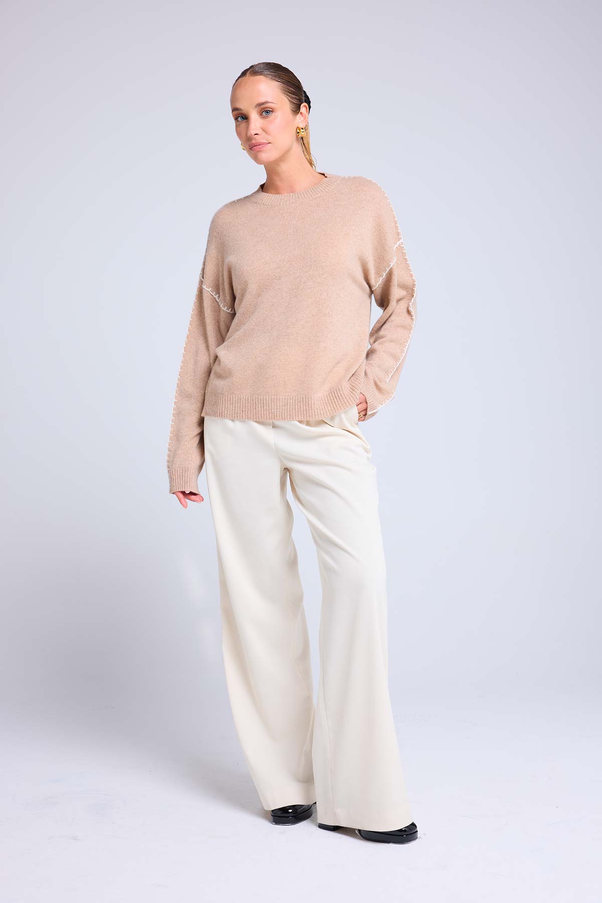 Clarisse beige crème blanc