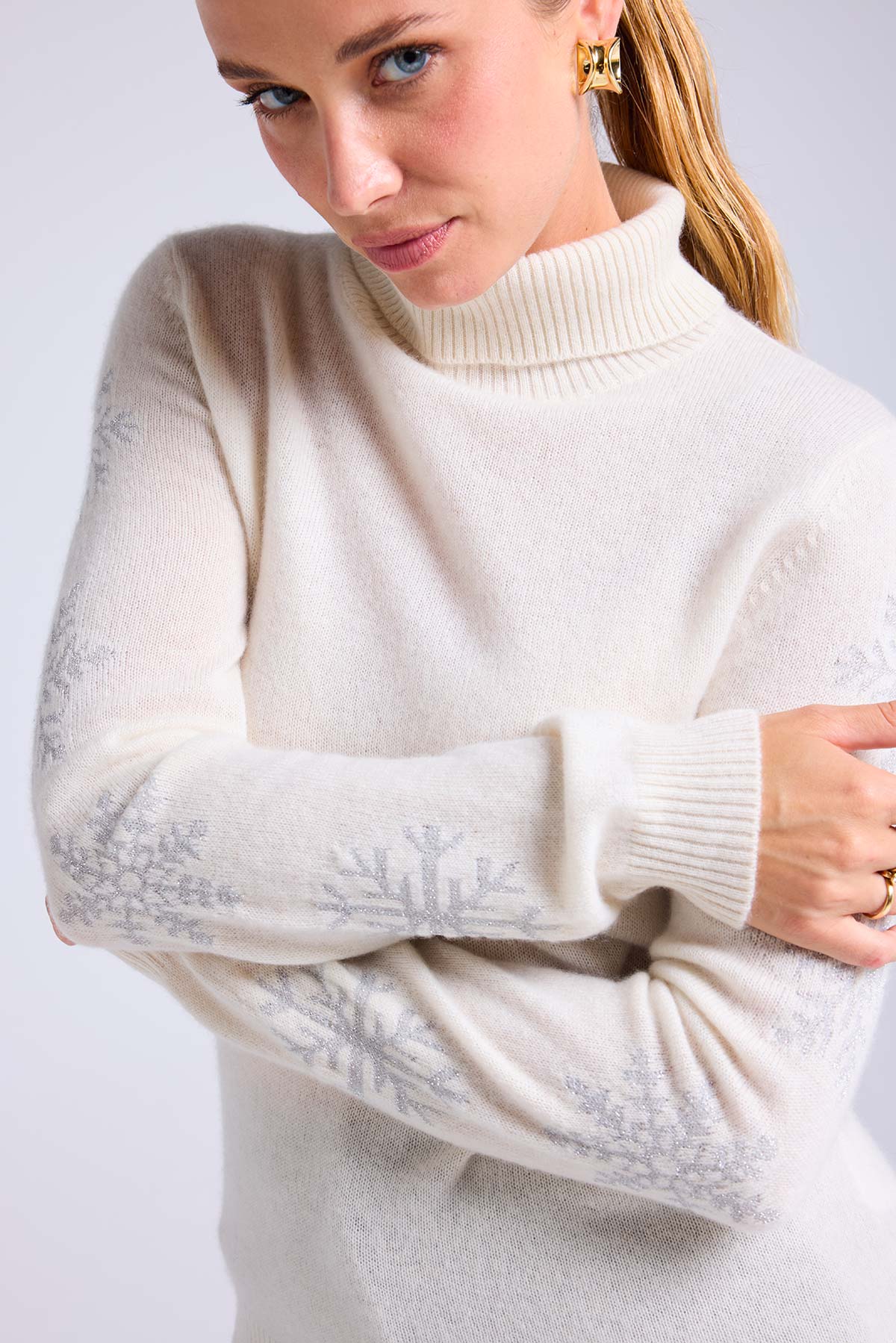 Flocon blanc argent