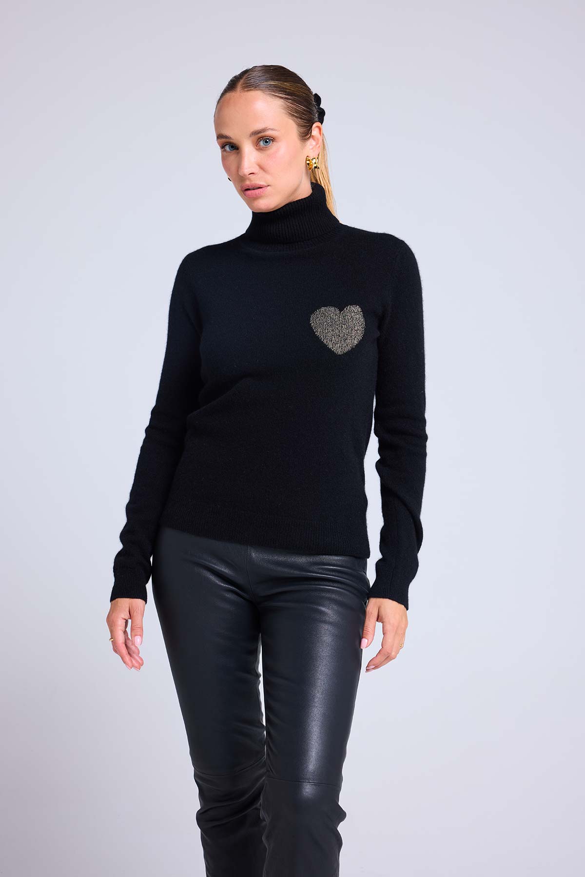 High Heart noir doré