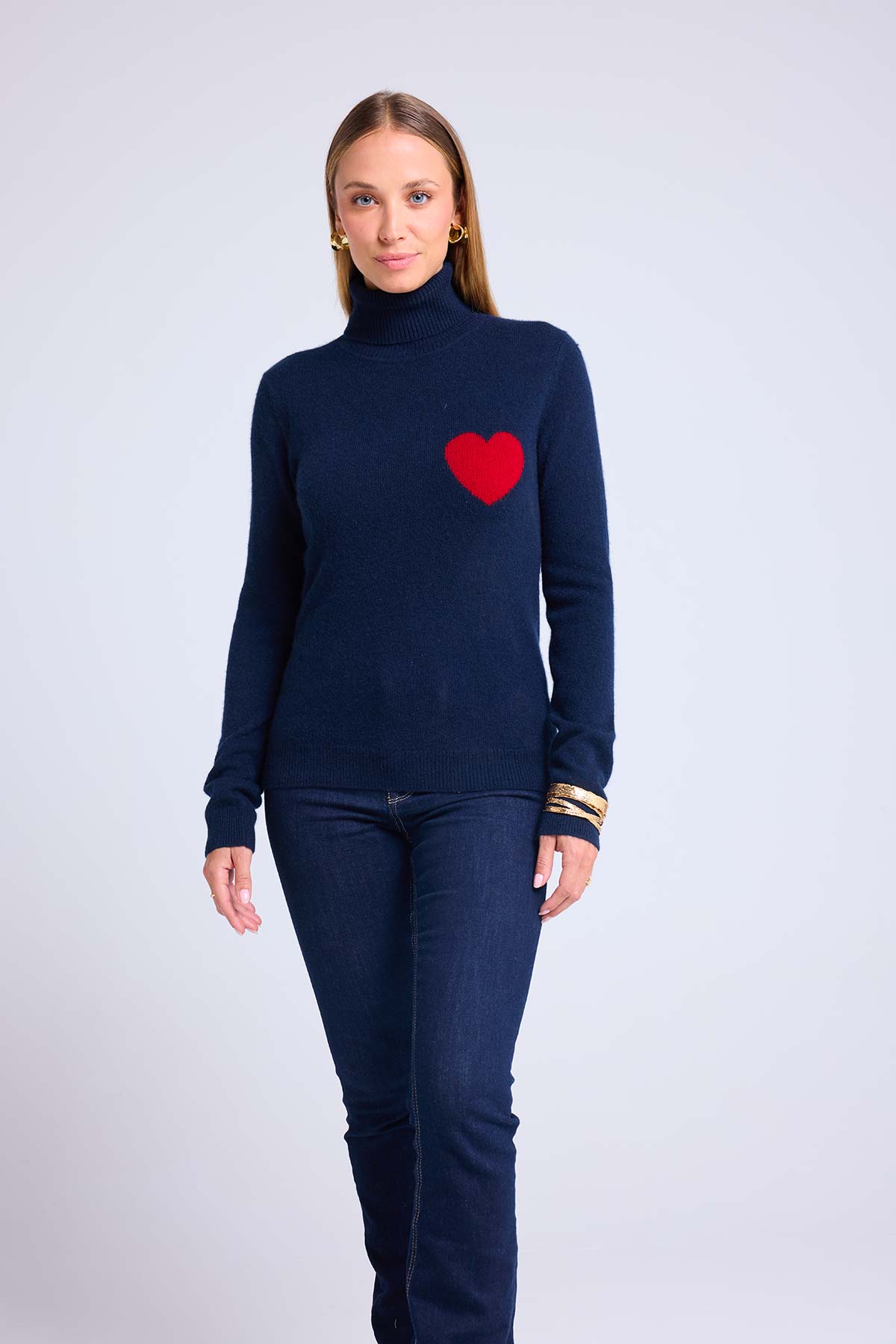 High Heart bleu marine rouge