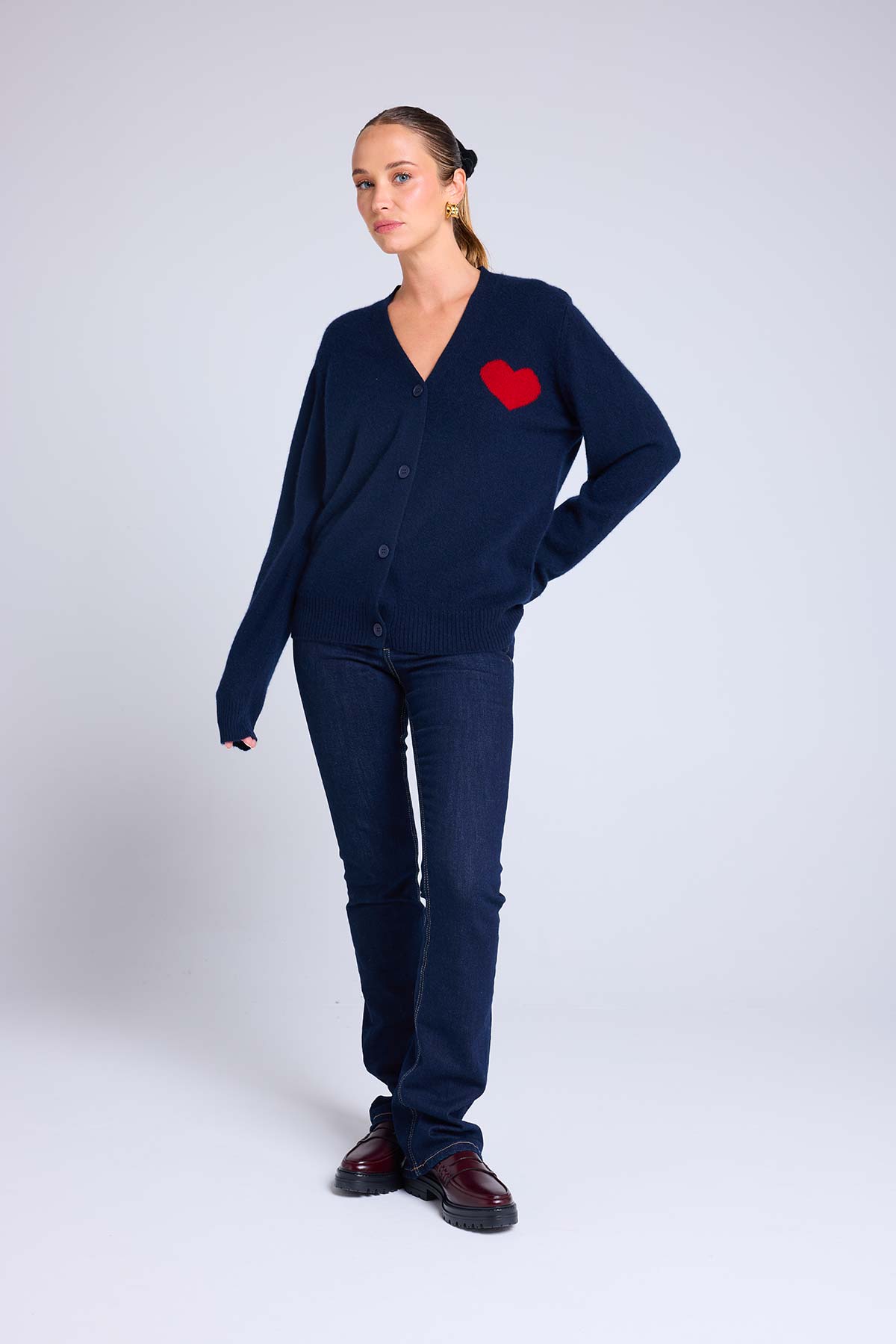 Madrilena bleu marine rouge