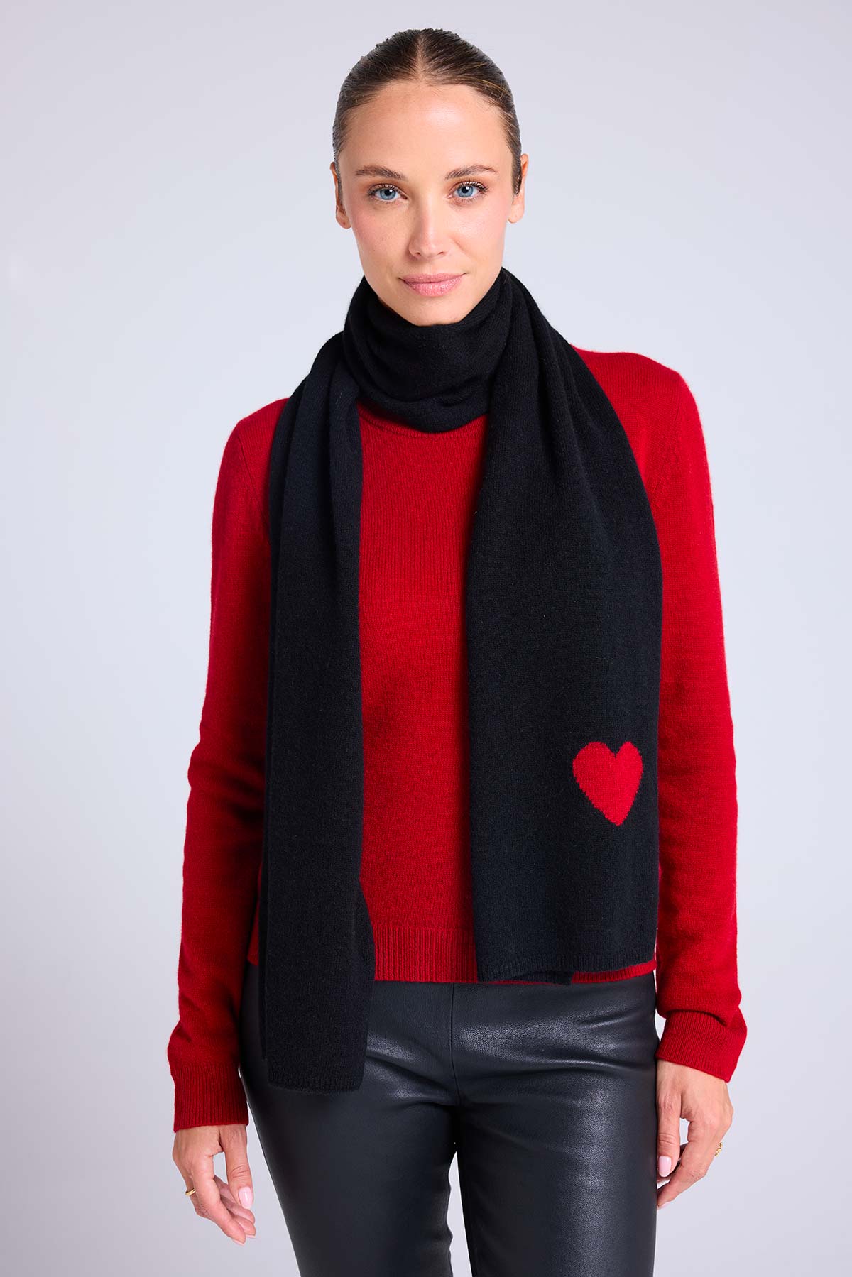Echarpe noir rouge