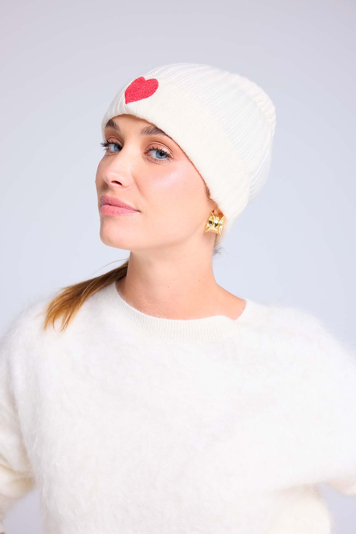 Bonnet blanc rouge