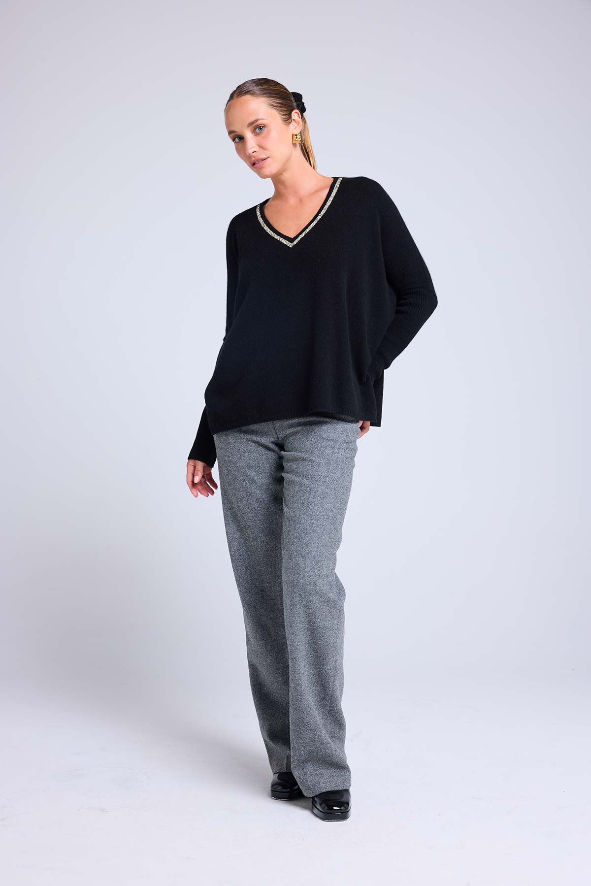 Zancha noir strass