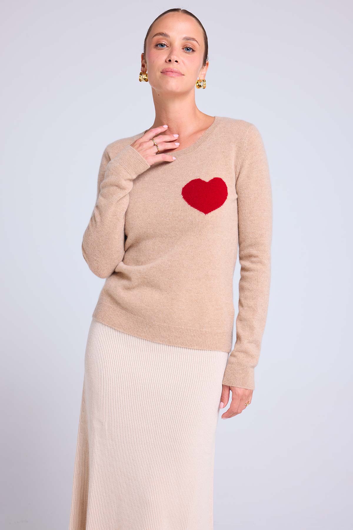 Zaphira beige crème rouge