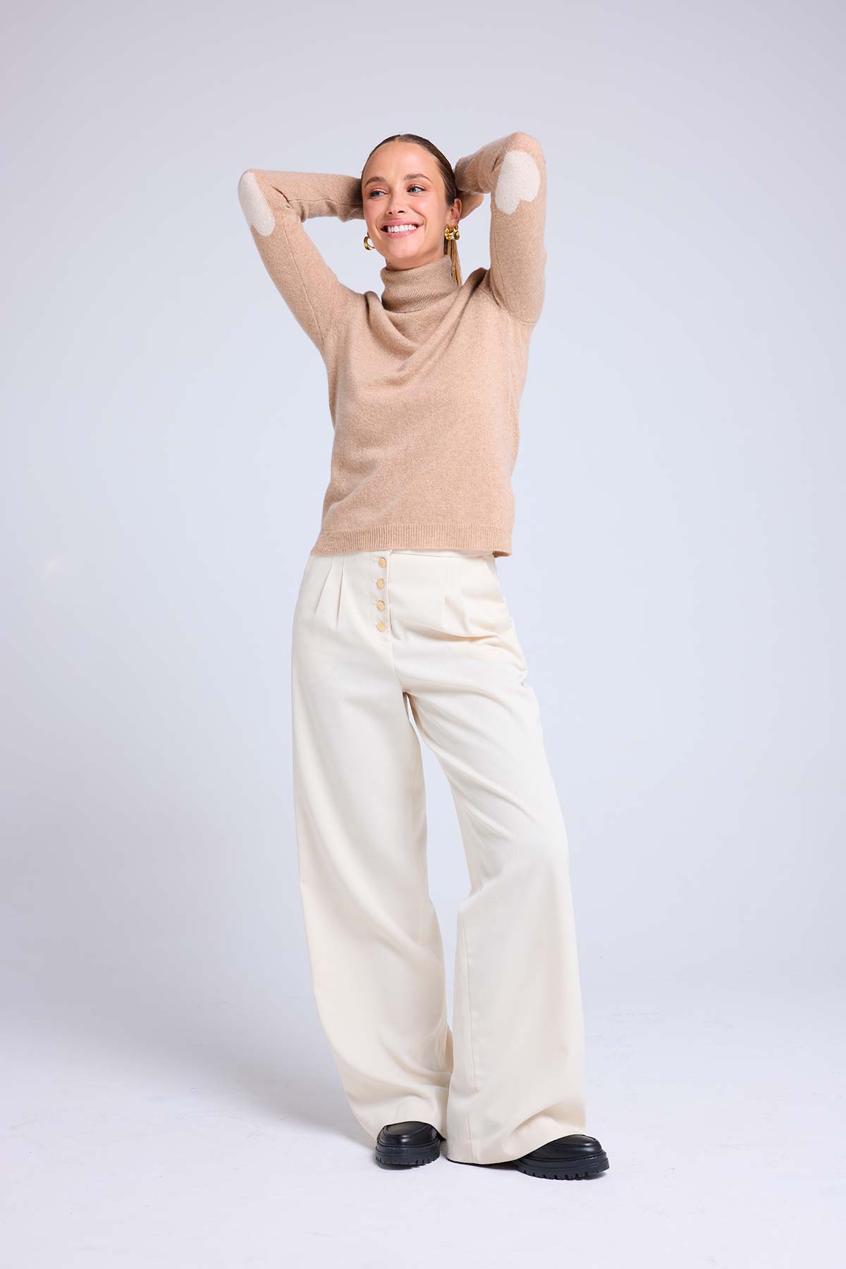 Zelly beige crème blanc
