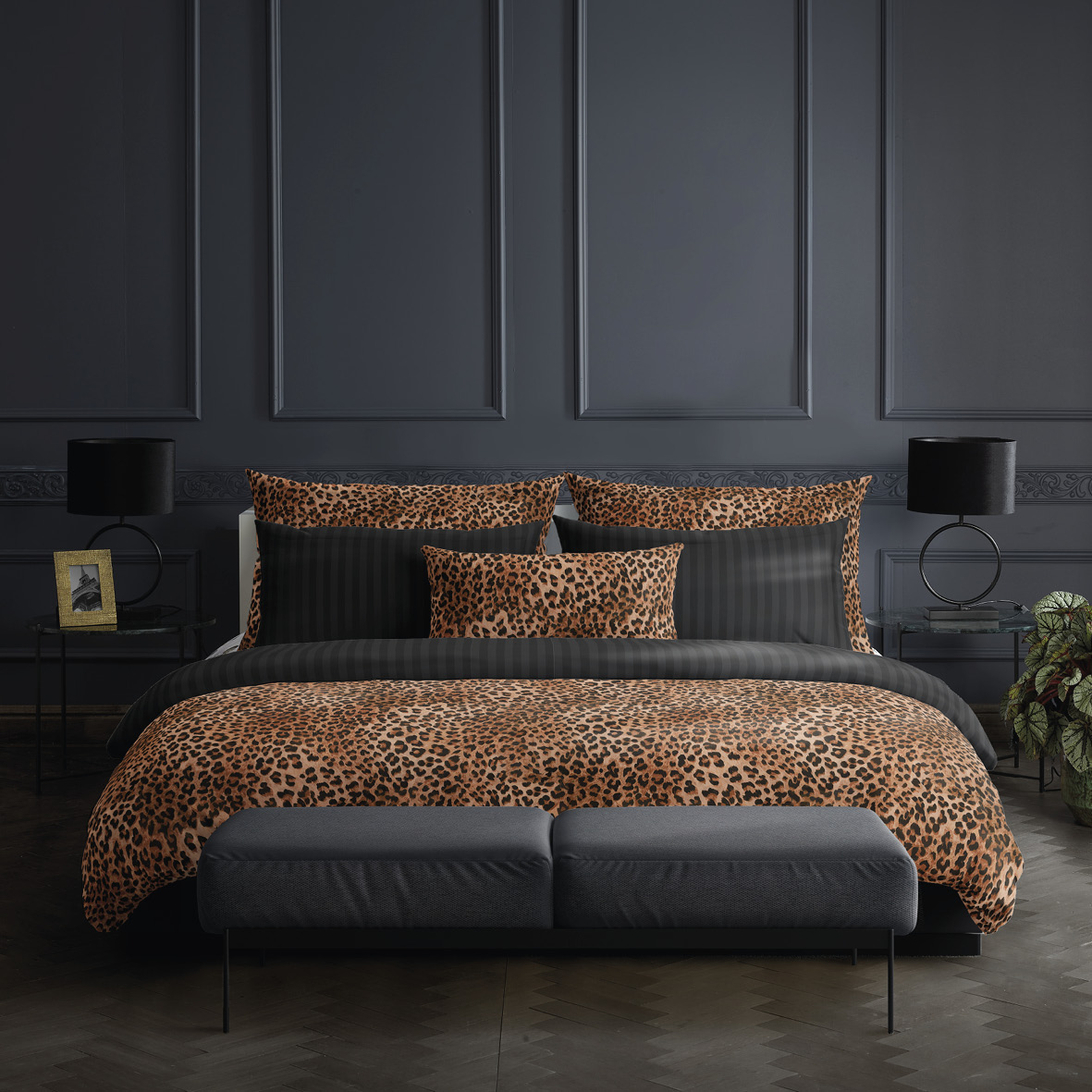 Set de 2 taies d'oreiller satin de coton Fantaisie féline – Image 4