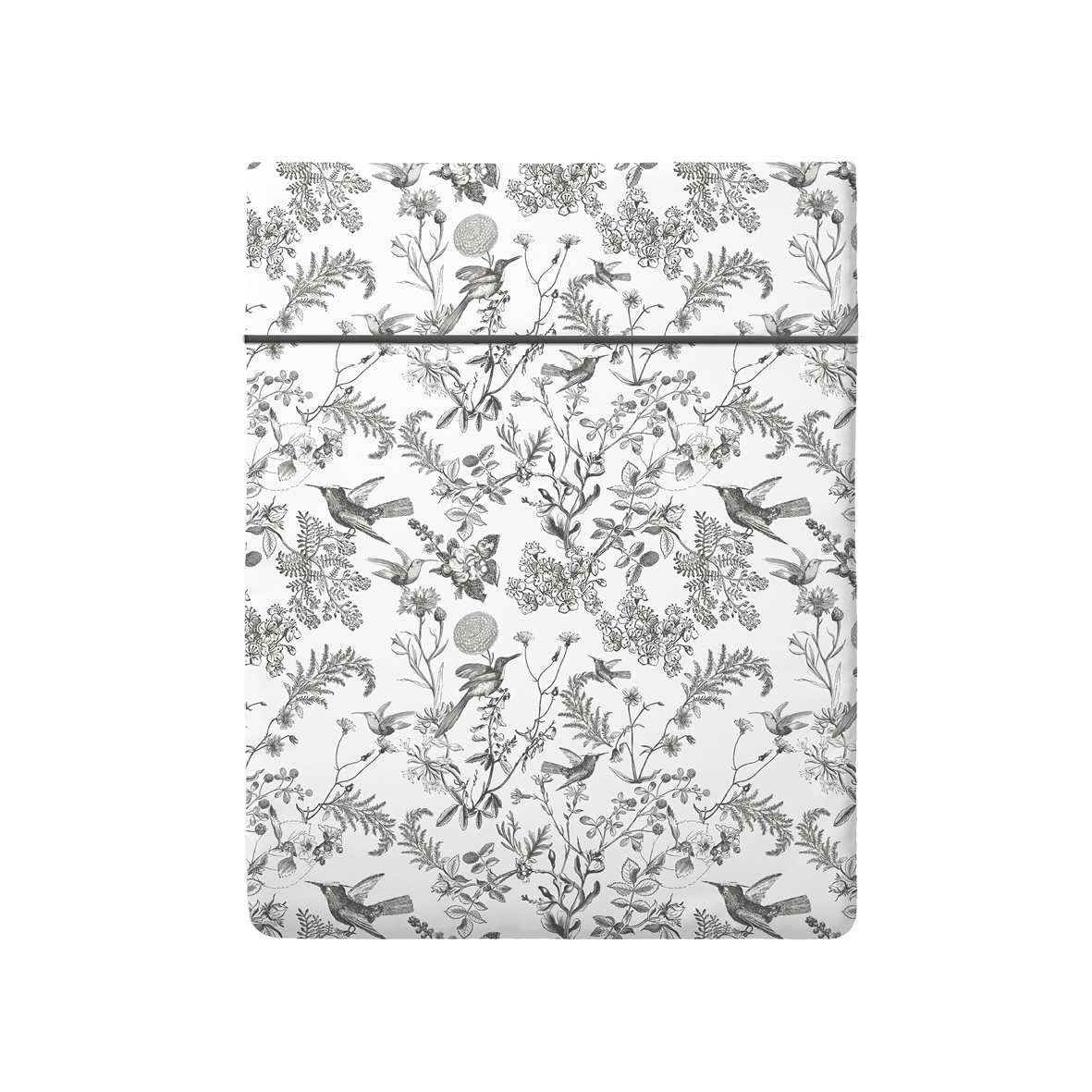 Drap plat satin de coton Colibri floral