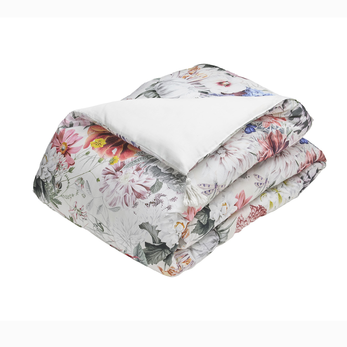 Édredon avec glands Fleurs éclatantes