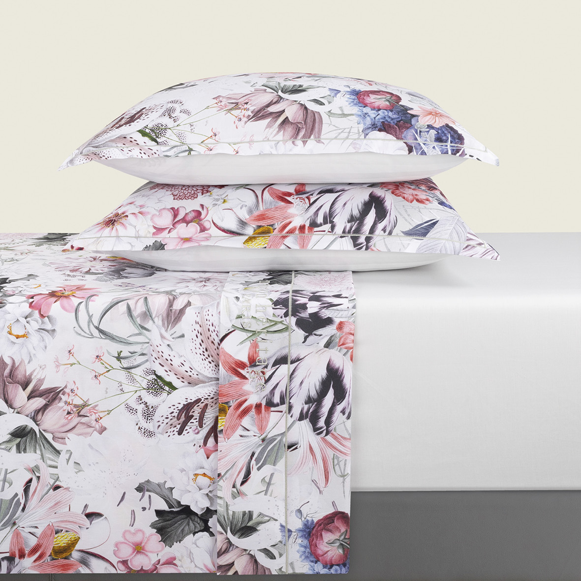 Ensemble de draps satin de coton Fleurs éclatantes – Image 3