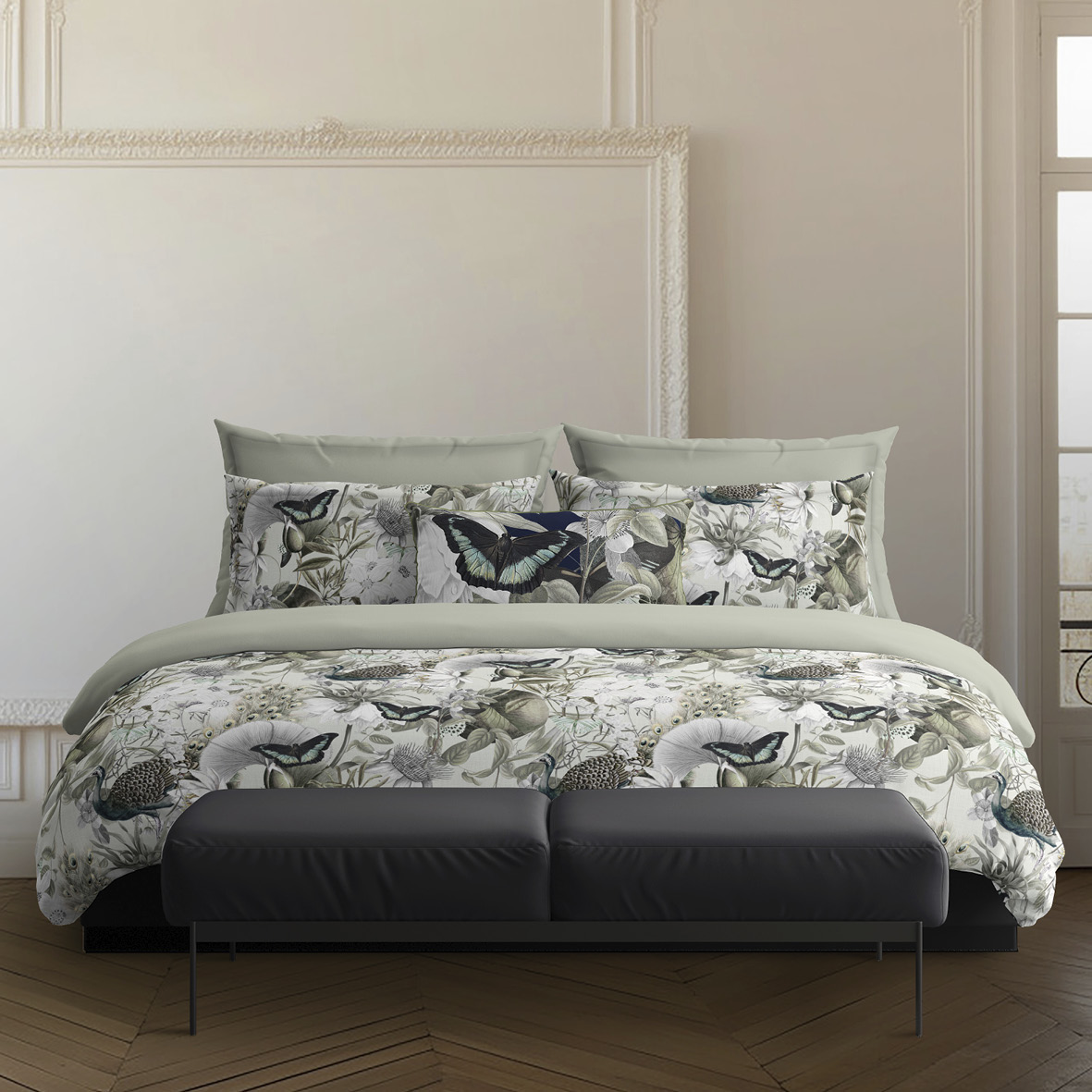 Ensemble de draps satin de coton Jardin orné – Image 5