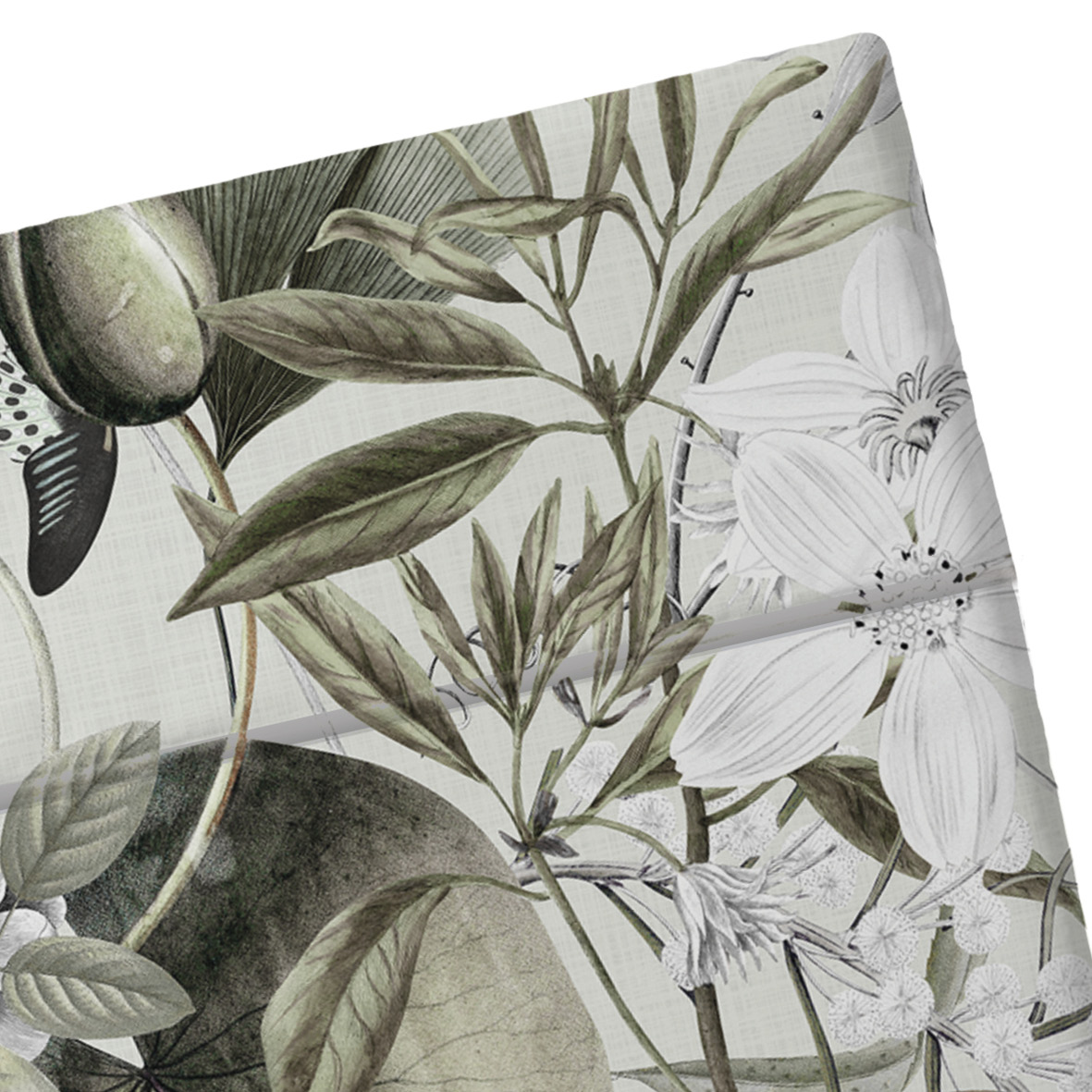 Drap plat satin de coton Jardin orné – Image 3