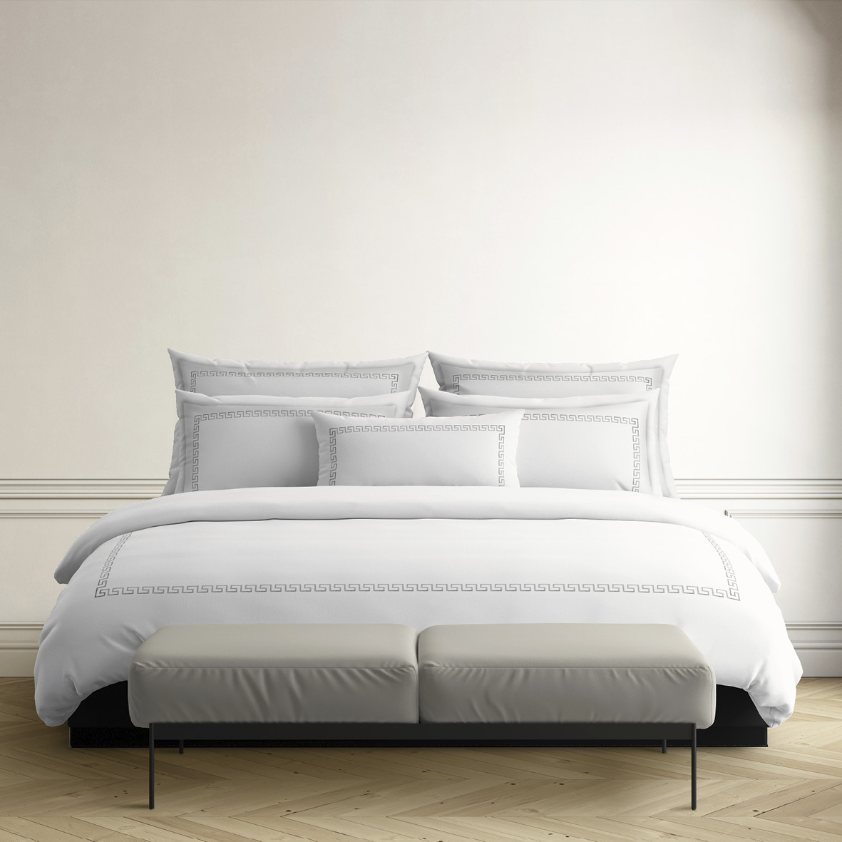 Taie de traversin satin de coton Grand hôtel – Image 4