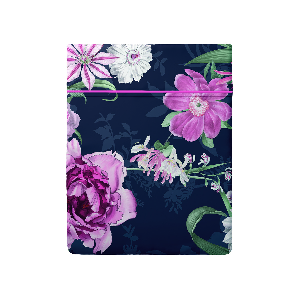 Drap plat satin de coton Eclat nocturne